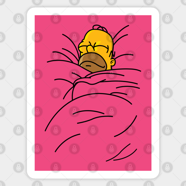 Toast Cinnamon Bun Simpsons Sticker TeePublic